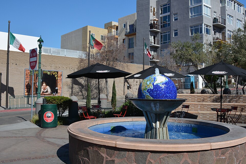 Little Italy street scene in San Diego