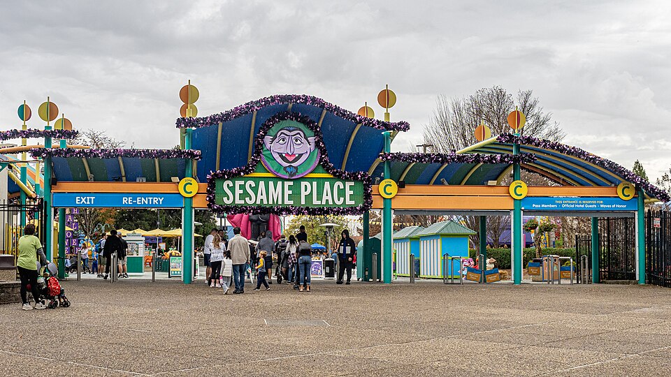 Sesame Place theme park with Sesame Street characters